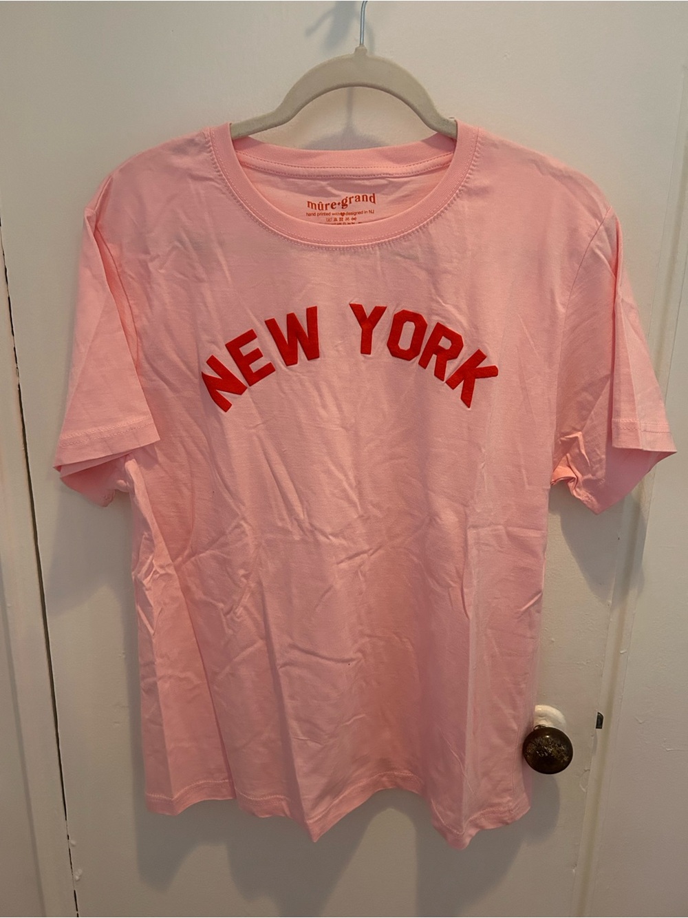 Pink NEW YORK Graphic Tee - Short Sleeve Crew